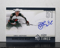 2010-11 SP Authentic Sign of the Times James Sheppard #SOT-SH Auto Wild